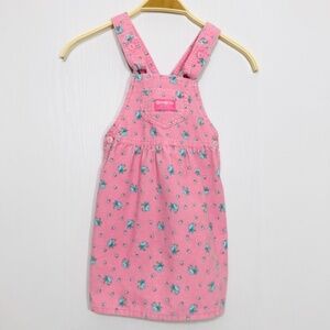 Vintage Osh Kosh B’Gosh corduroy floral jumper dress overall